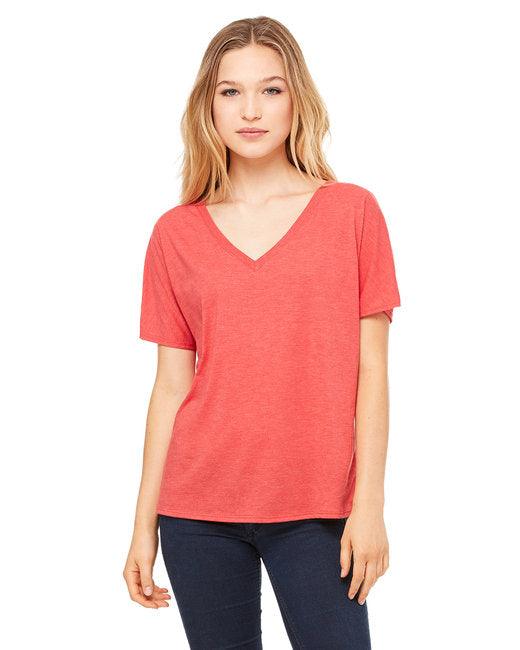 Bella + Canvas Ladies' Slouchy V-Neck T-Shirt 8815 - Dresses Max