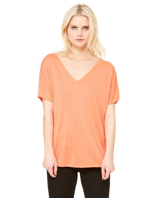 Bella + Canvas Ladies' Slouchy V-Neck T-Shirt 8815 - Dresses Max