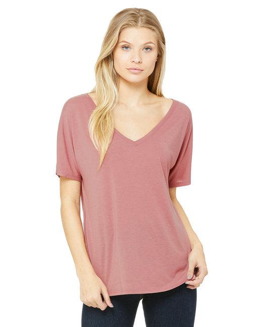 Bella + Canvas Ladies' Slouchy V-Neck T-Shirt 8815 - Dresses Max