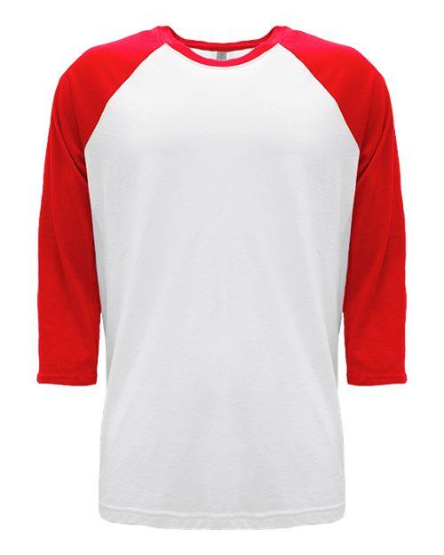 Next Level Unisex CVC Three-Quarter Sleeve Raglan T-Shirt 6251 - Dresses Max