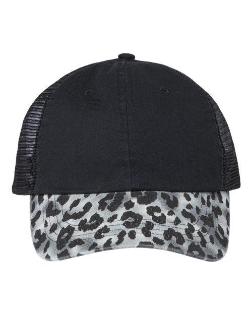 Mega Cap Leopard Fashion Trucker Cap 6885 - Dresses Max