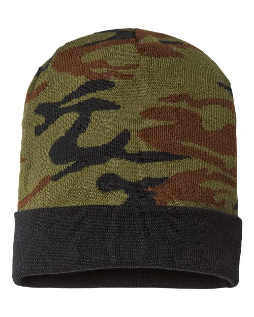 CAP AMERICA USA-Made Camo Cuffed Beanie RKC12 - Dresses Max