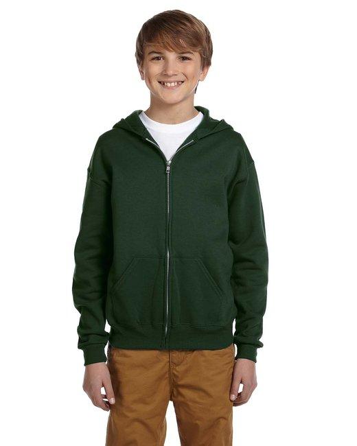 Jerzees Youth 8 oz. NuBlend Fleece Full-Zip Hooded Sweatshirt 993B - Dresses Max