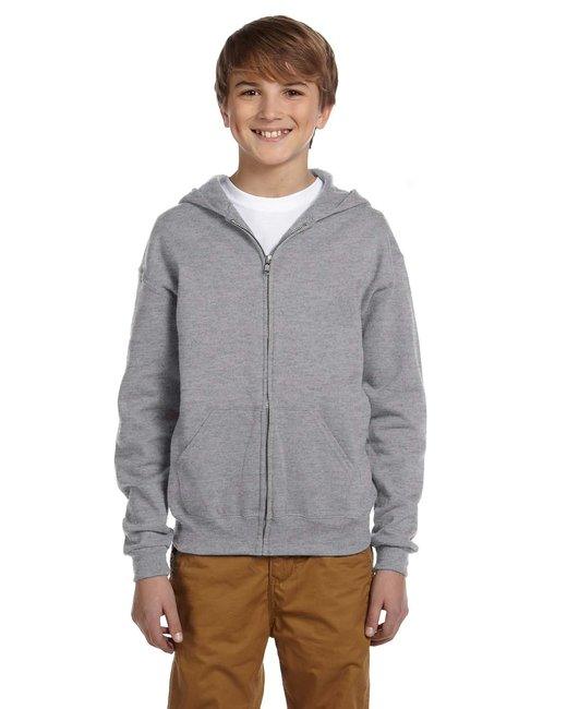 Jerzees Youth 8 oz. NuBlend Fleece Full-Zip Hooded Sweatshirt 993B - Dresses Max