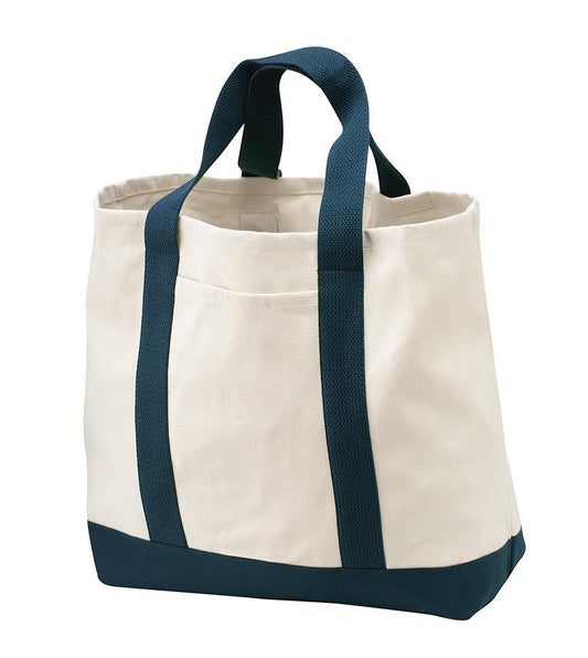 Port Authority - Ideal Twill Two-Tone Shopping Tote. B400 - Dresses Max