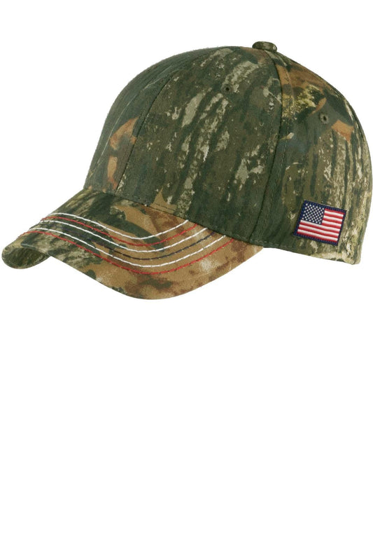 Port & Company Port Authority Americana Contrast Stitch Camouflage Cap. C909 - Dresses Max