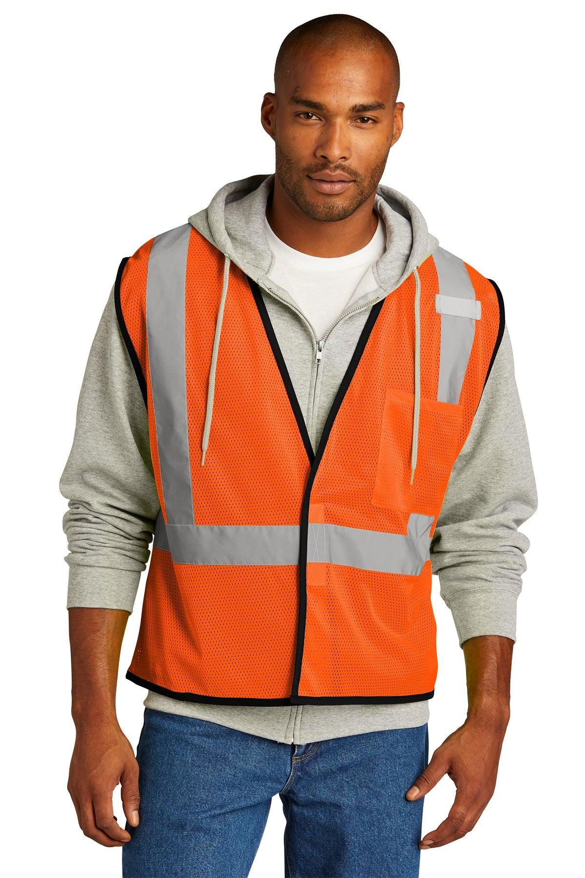 CornerStone ANSI 107 Class 2 Economy Mesh One-Pocket Vest. CSV100 - Dresses Max