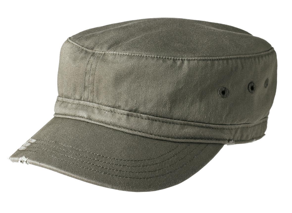 District Distressed Military Hat. DT605 - Dresses Max