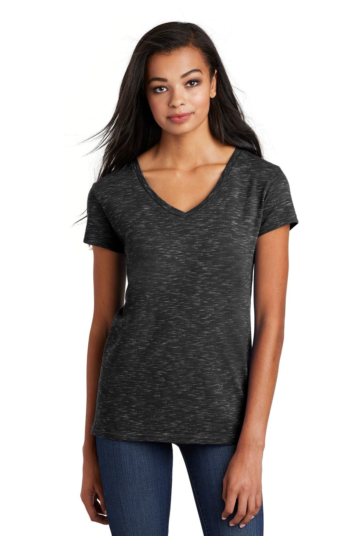 District Women's Medal V-Neck Tee. DT664 - Dresses Max