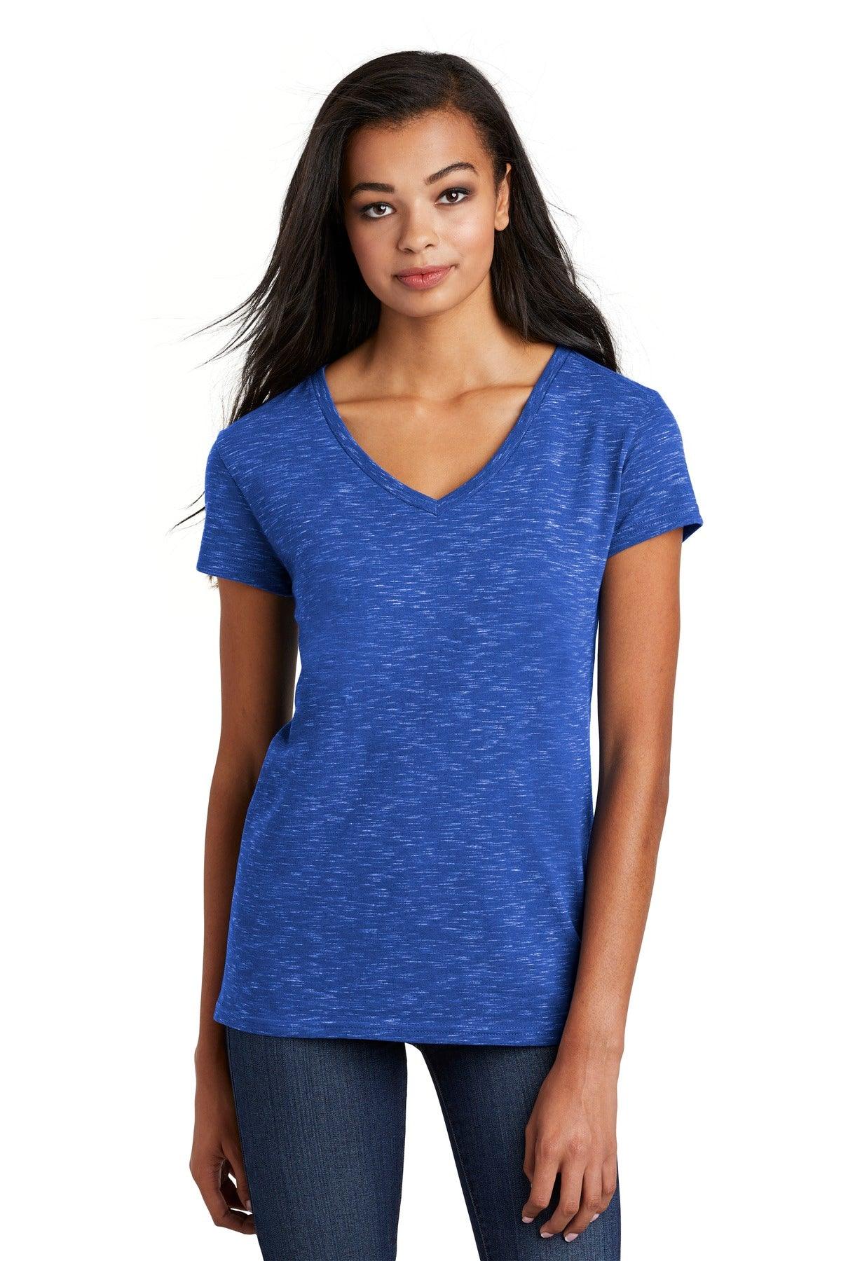 District Women's Medal V-Neck Tee. DT664 - Dresses Max