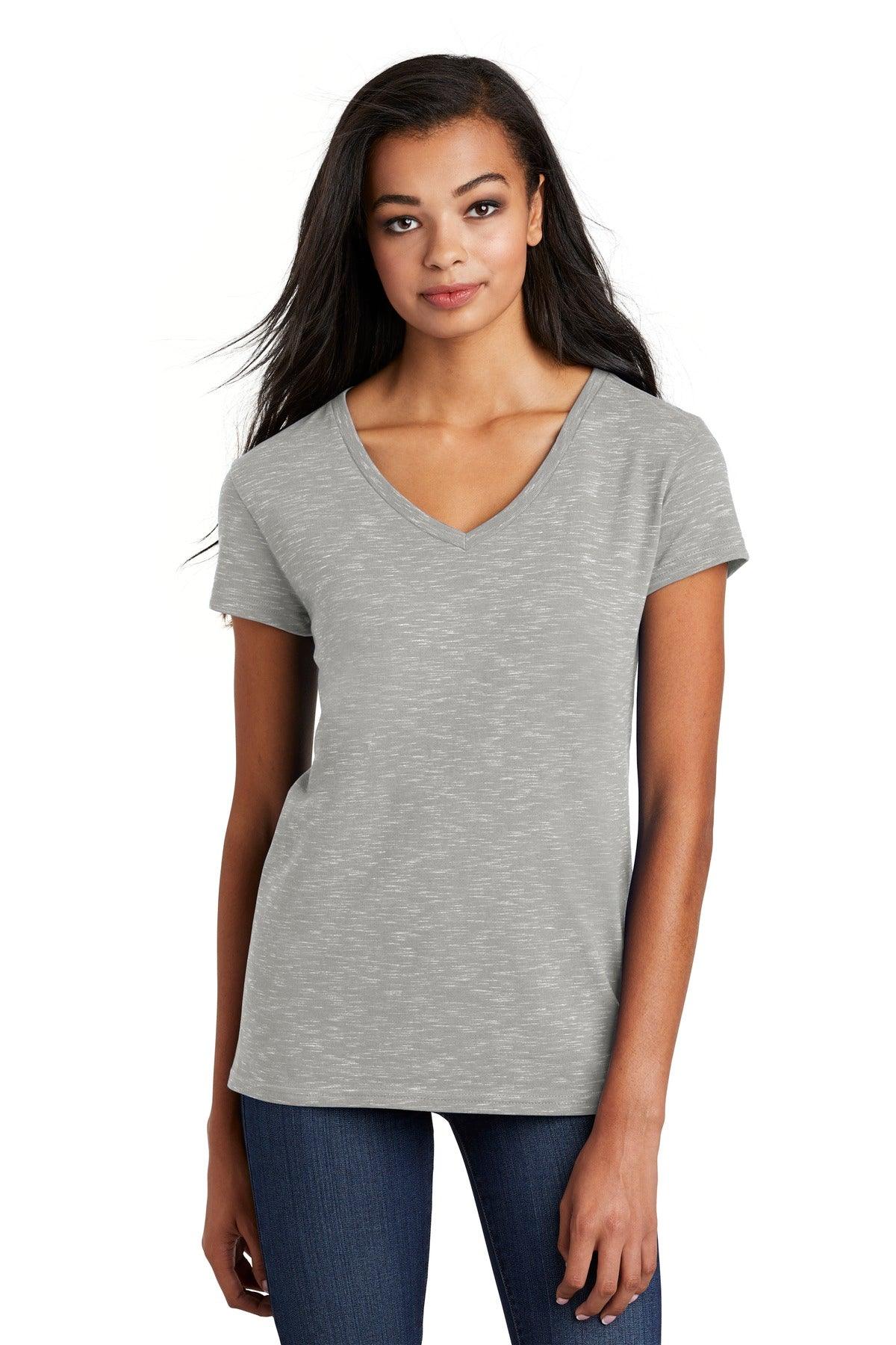 District Women's Medal V-Neck Tee. DT664 - Dresses Max