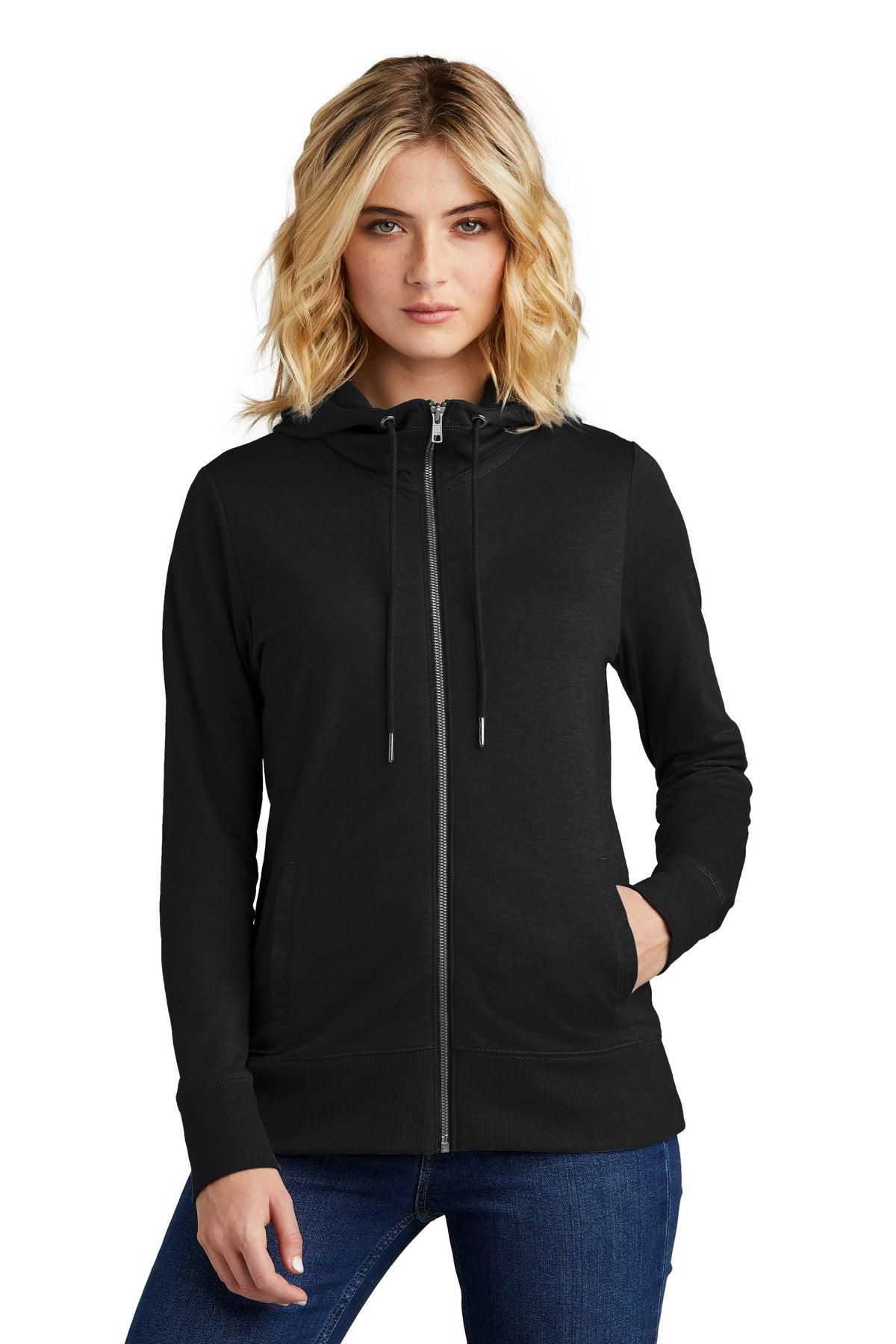 District Women's Featherweight French Terry Full-Zip Hoodie DT673 - Dresses Max