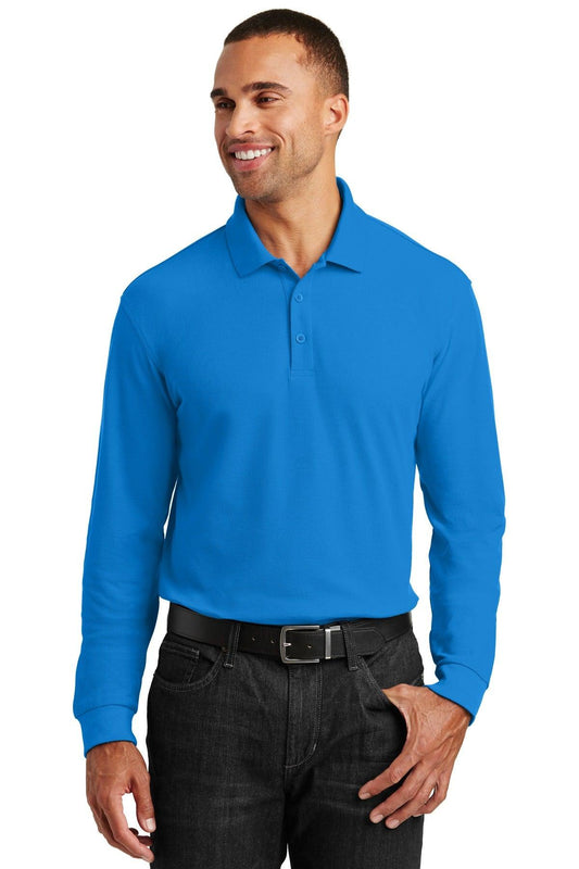 Port Authority Long Sleeve Core Classic Pique Polo. K100LS - Dresses Max