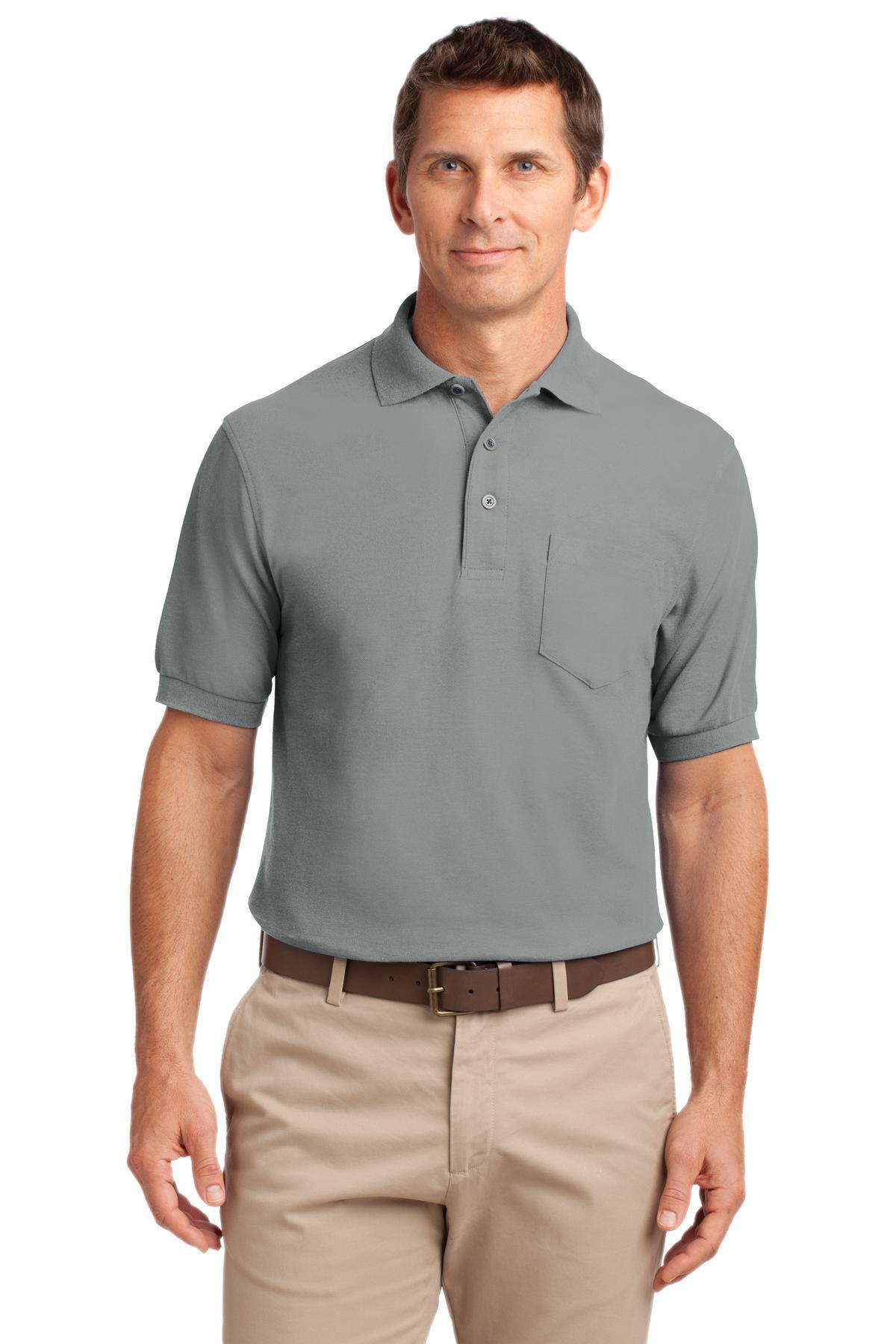 Port Authority Silk Touch Polo with Pocket. K500P - Dresses Max