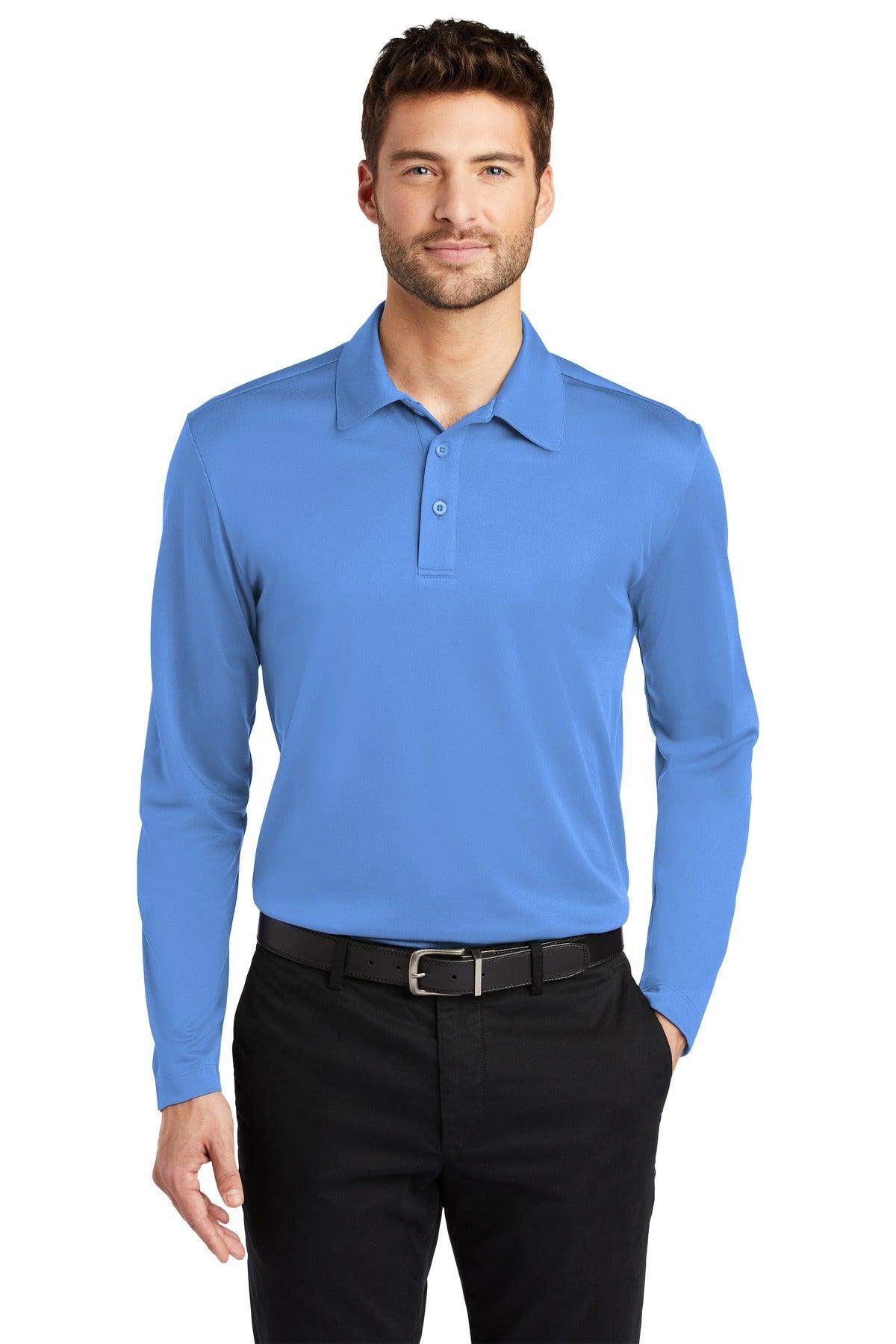 Port Authority Silk Touch Performance Long Sleeve Polo. K540LS - Dresses Max