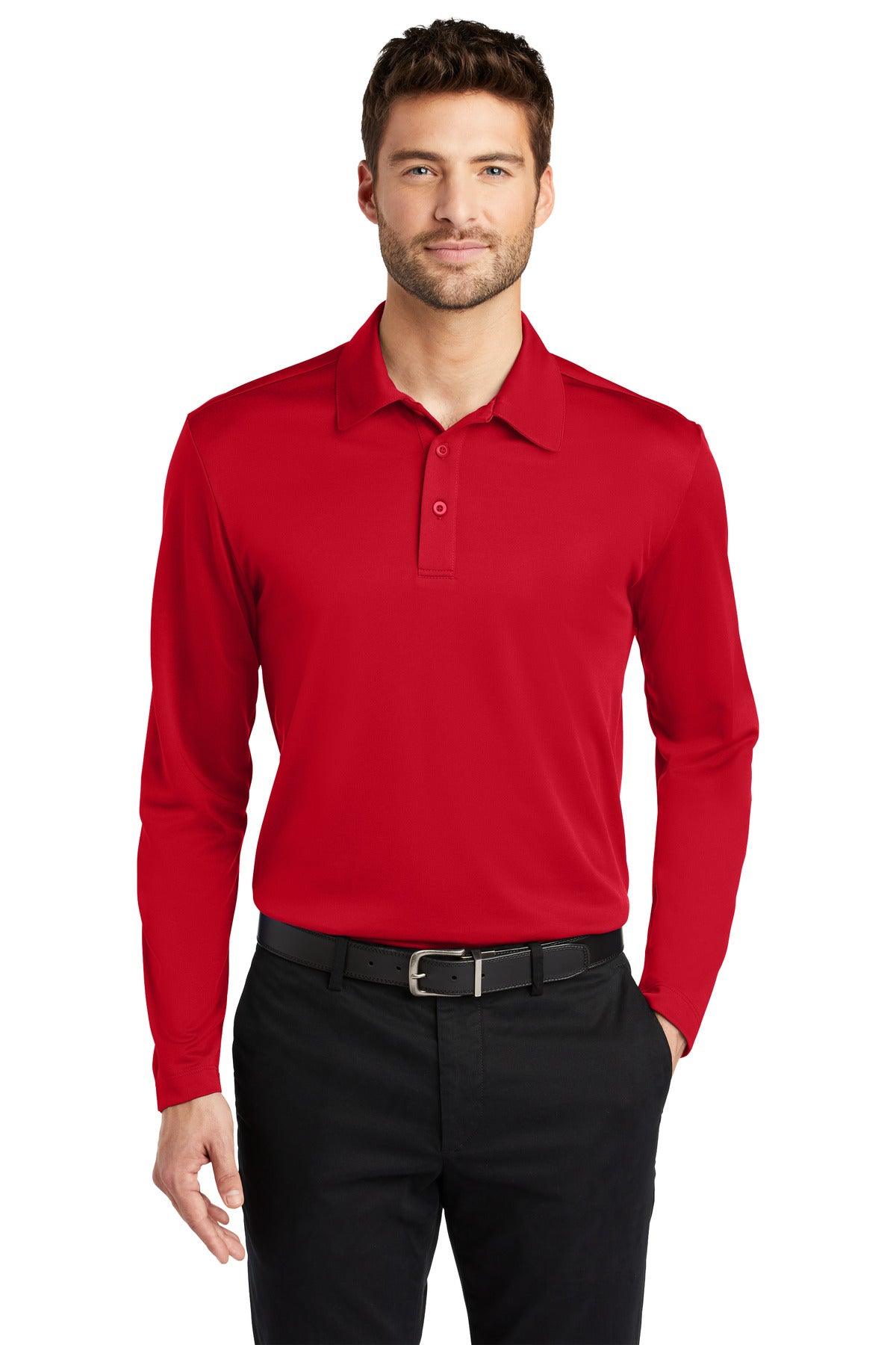 Port Authority Silk Touch Performance Long Sleeve Polo. K540LS - Dresses Max