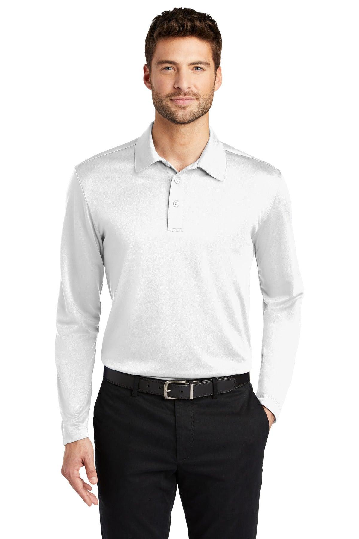 Port Authority Silk Touch Performance Long Sleeve Polo. K540LS - Dresses Max