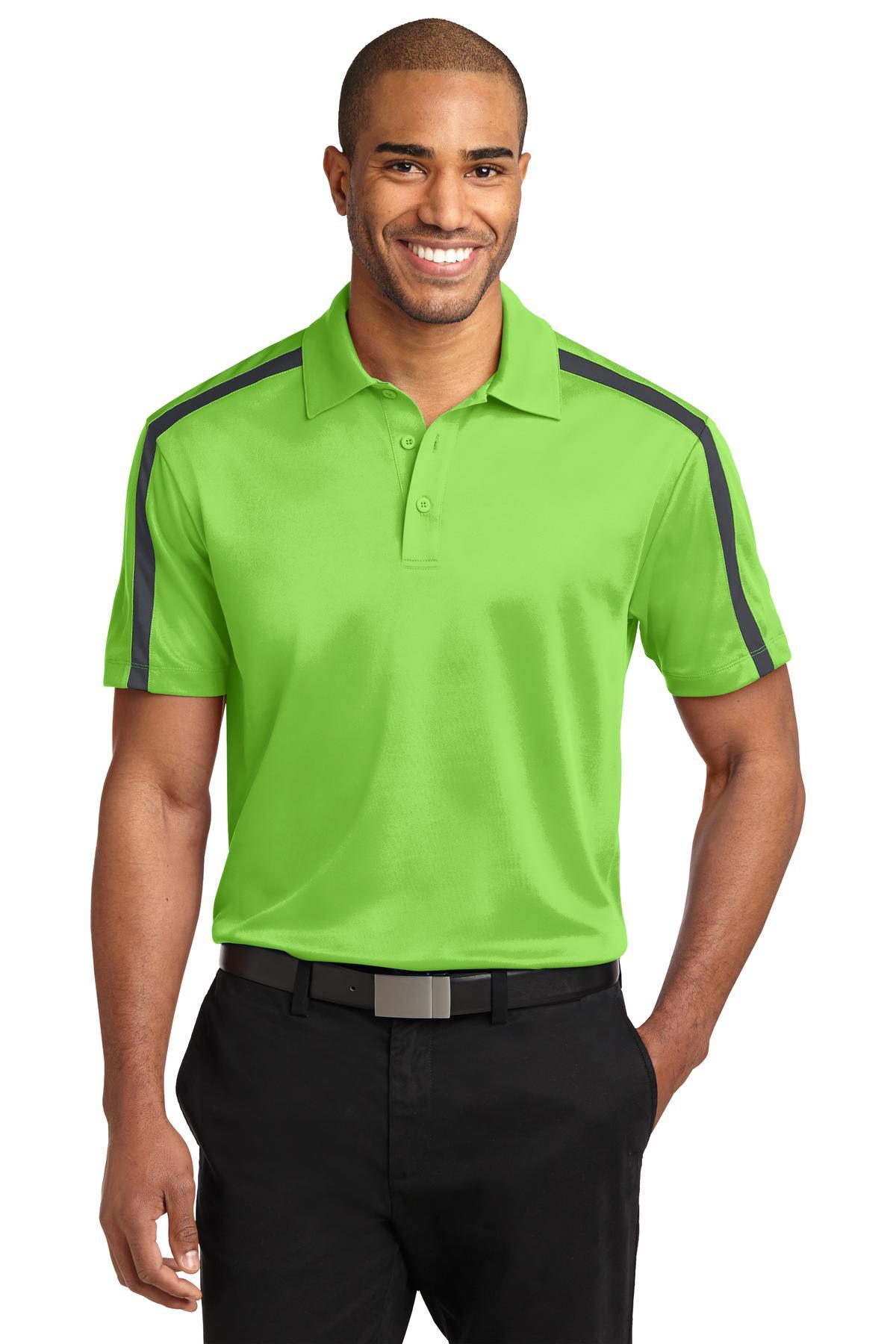 Port Authority Silk Touch Performance Colorblock Stripe Polo. K547 - Dresses Max