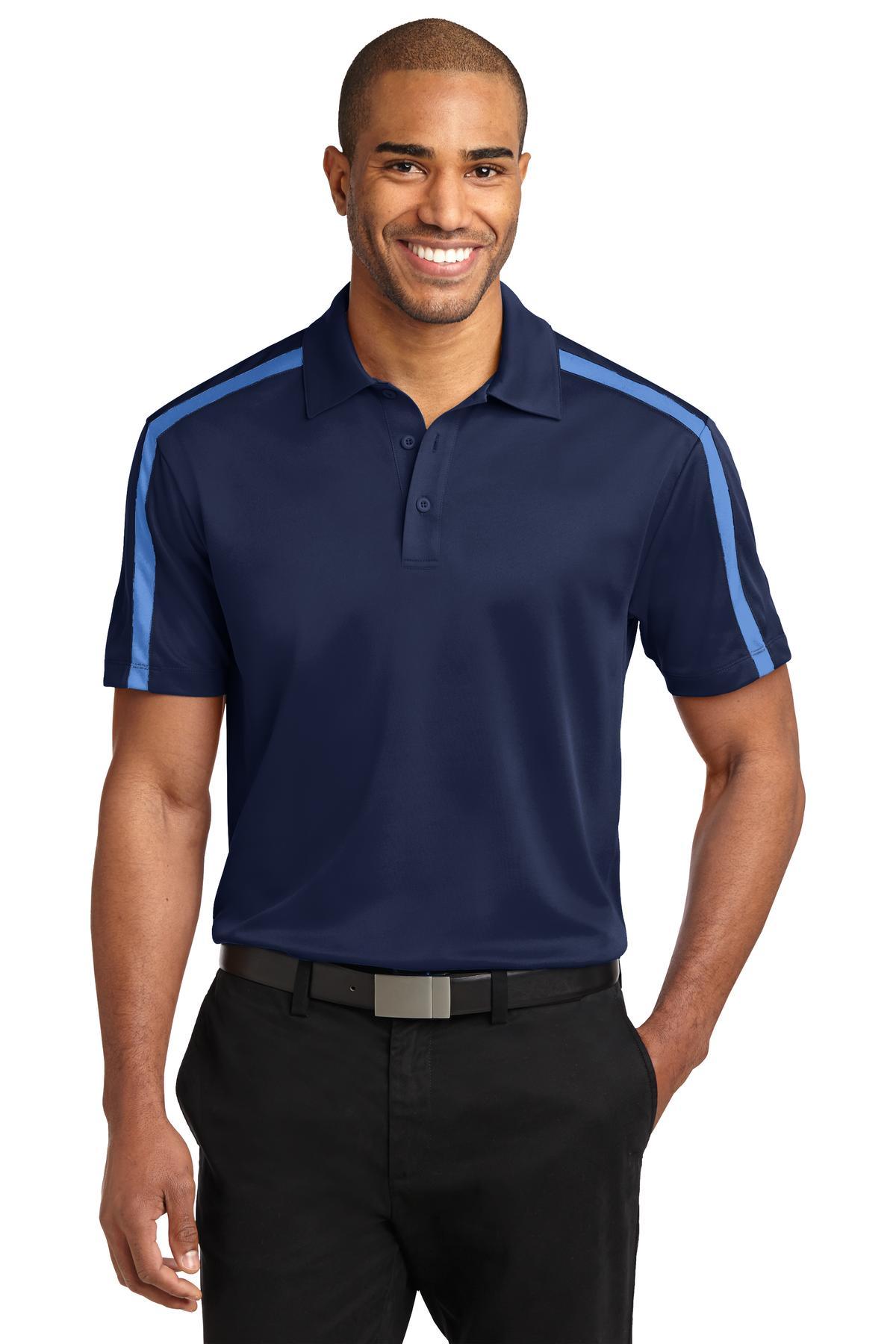 Port Authority Silk Touch Performance Colorblock Stripe Polo. K547 - Dresses Max