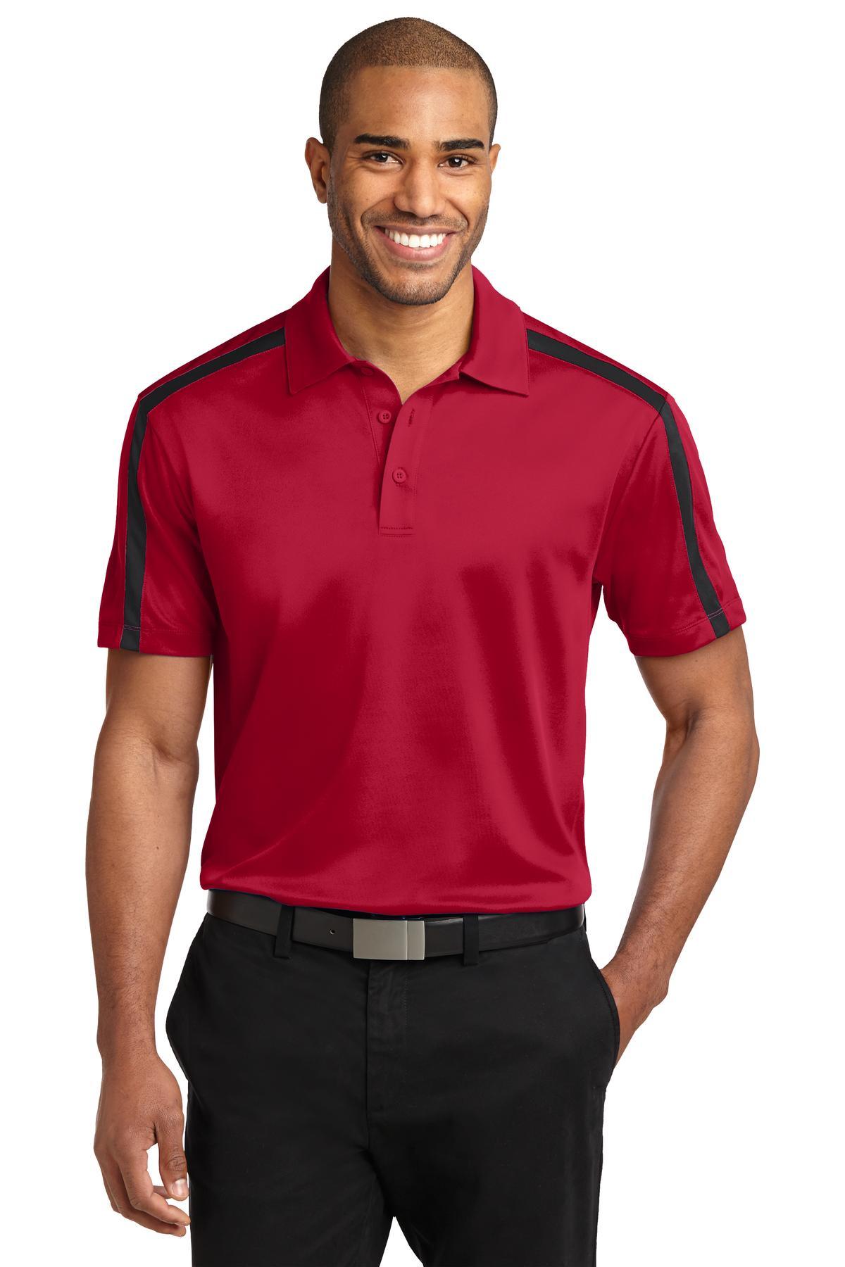 Port Authority Silk Touch Performance Colorblock Stripe Polo. K547 - Dresses Max