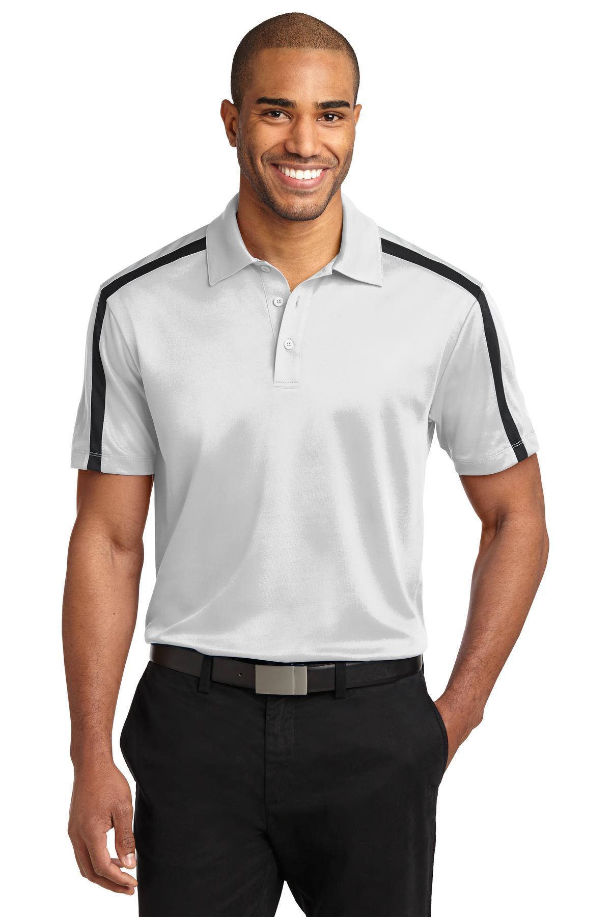 Port Authority Silk Touch Performance Colorblock Stripe Polo. K547 - Dresses Max