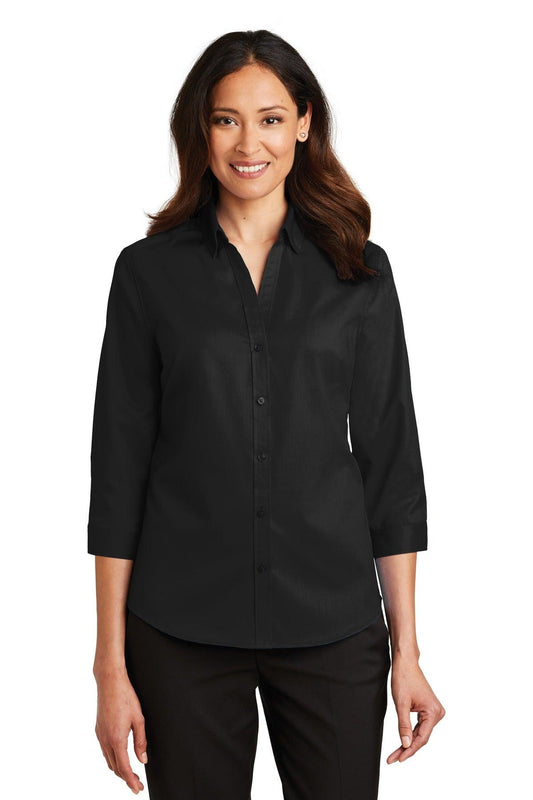 Port Authority Ladies 3/4-Sleeve SuperPro Twill Shirt. L665 - Dresses Max