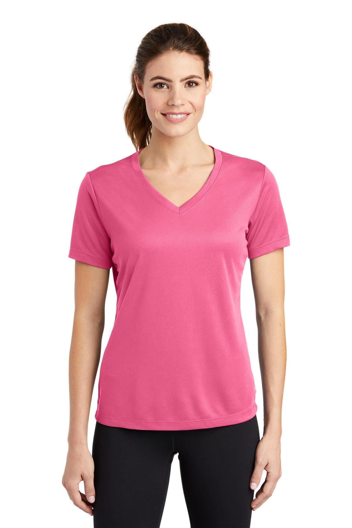 Sport-Tek Ladies PosiCharge RacerMesh V-Neck Tee. LST340 - Dresses Max