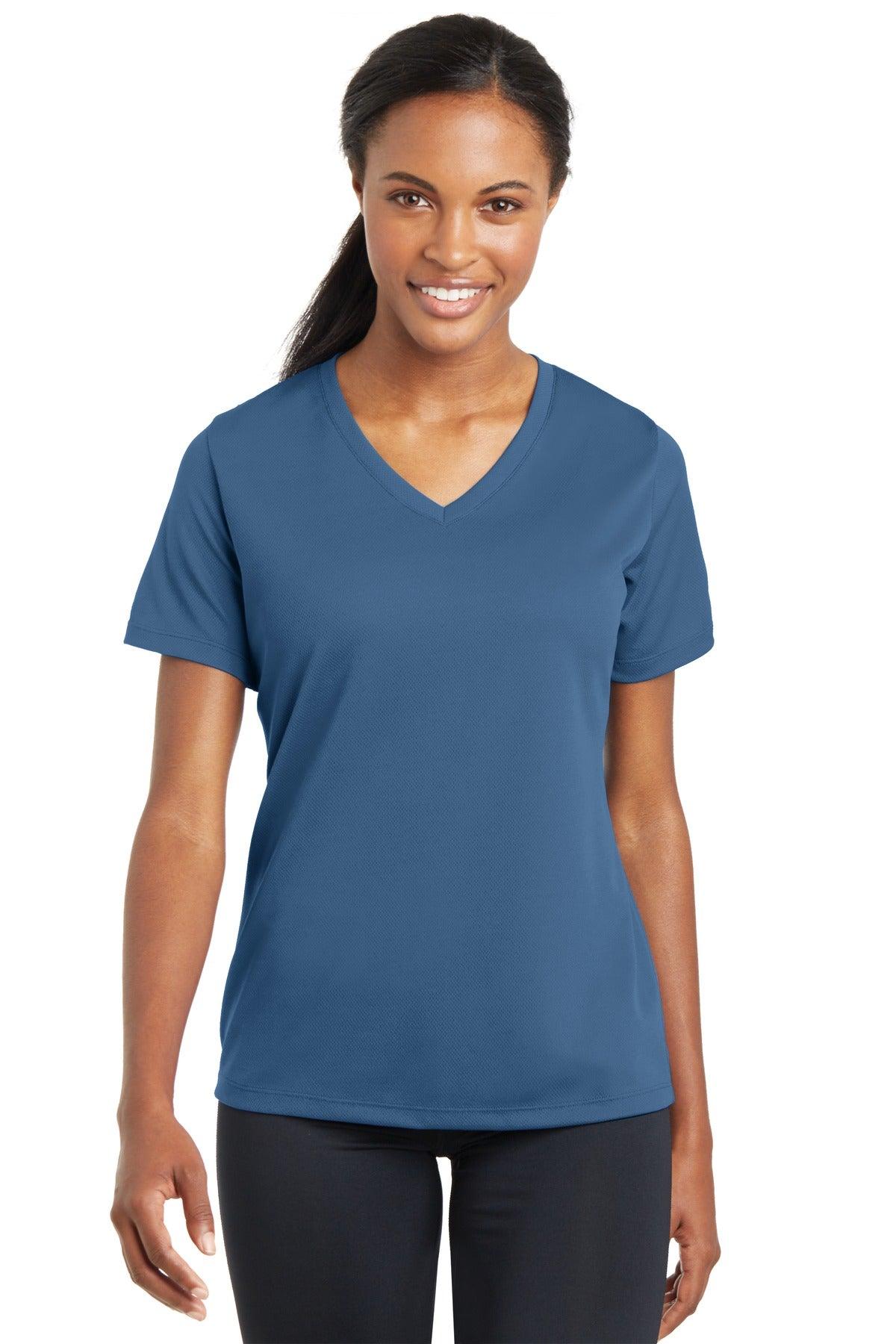 Sport-Tek Ladies PosiCharge RacerMesh V-Neck Tee. LST340 - Dresses Max