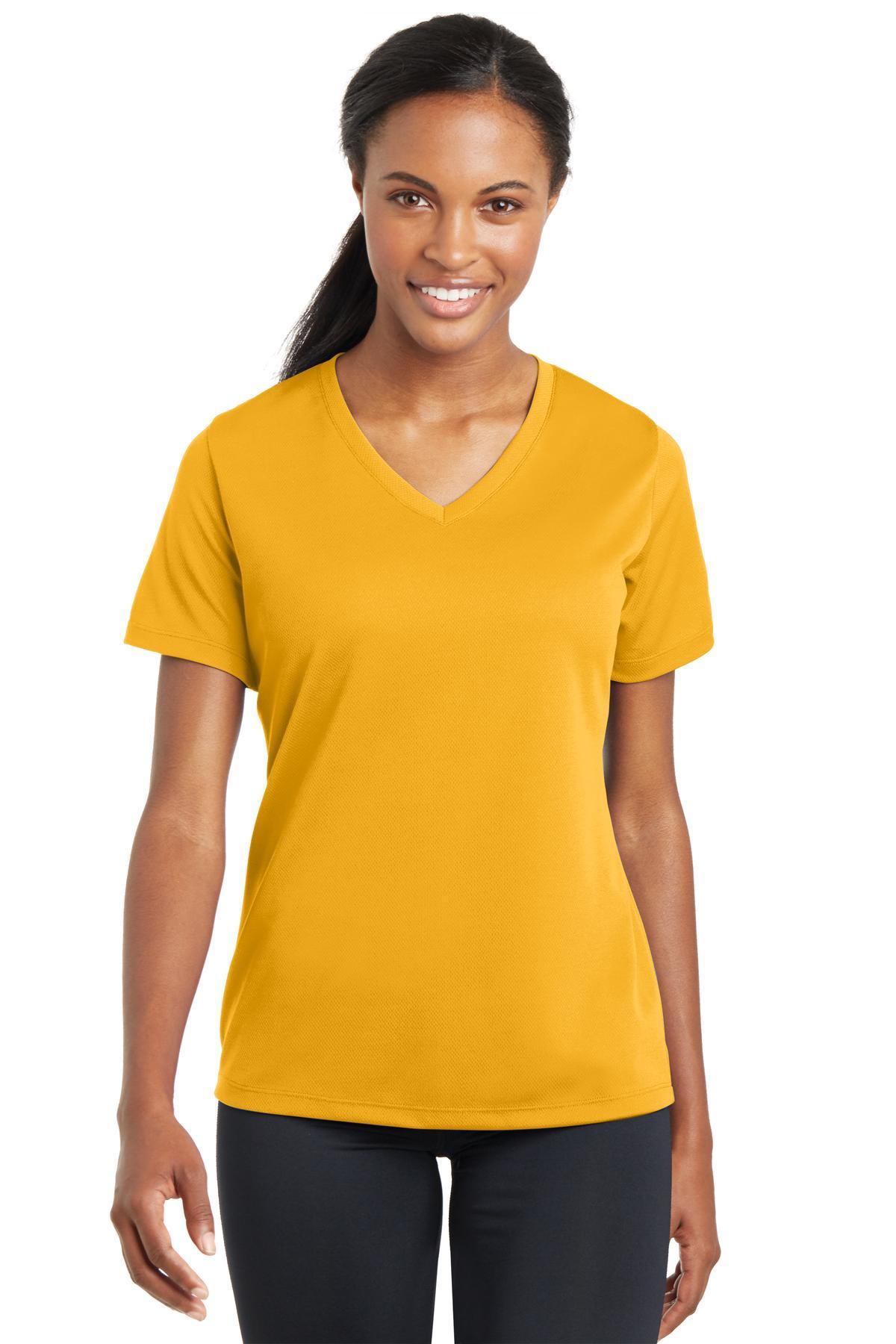 Sport-Tek Ladies PosiCharge RacerMesh V-Neck Tee. LST340 - Dresses Max