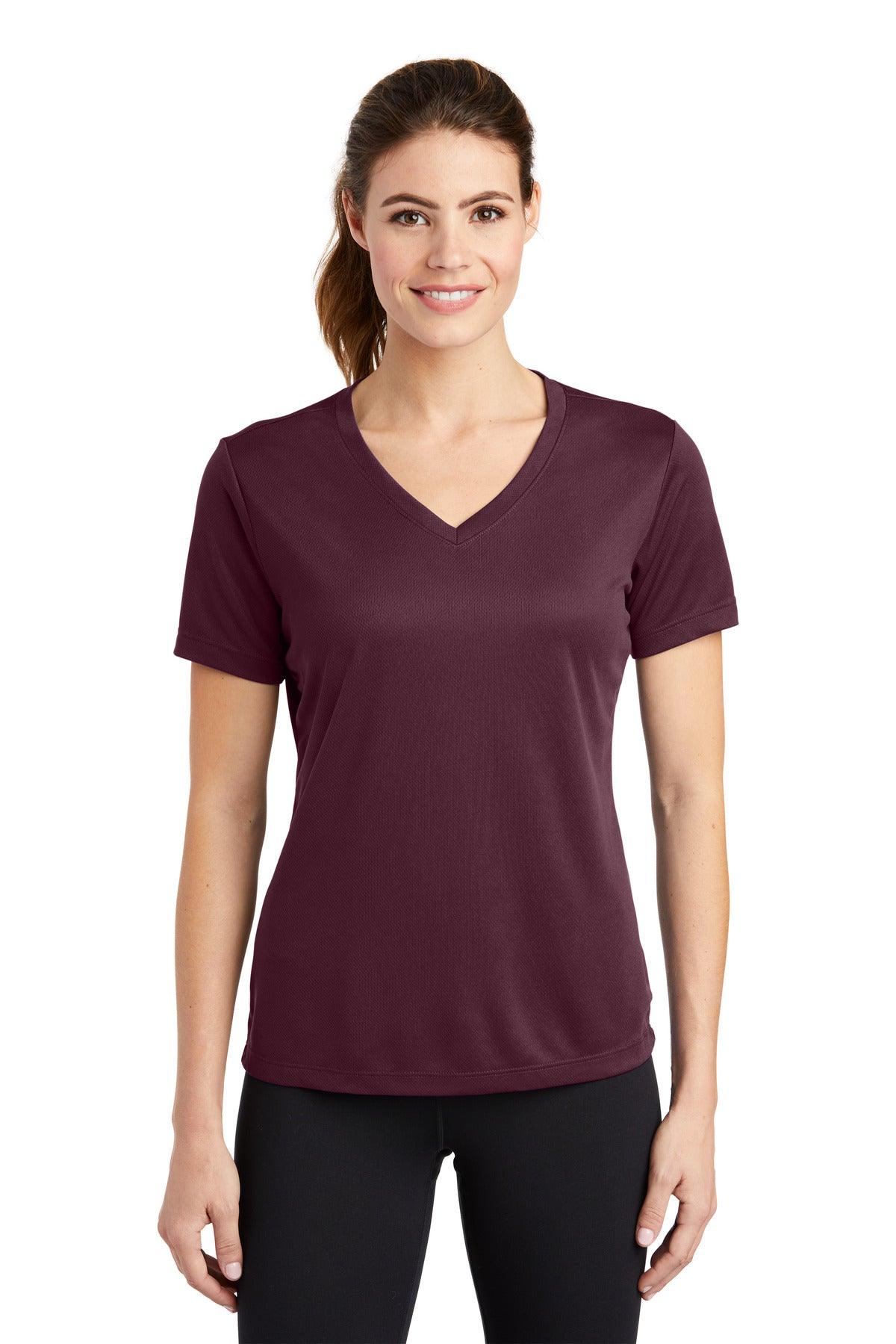 Sport-Tek Ladies PosiCharge RacerMesh V-Neck Tee. LST340 - Dresses Max