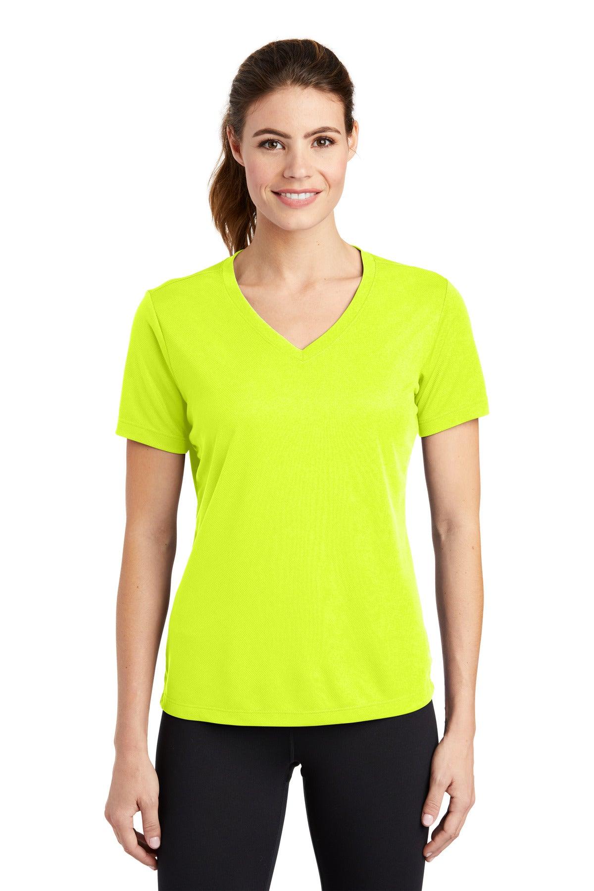 Sport-Tek Ladies PosiCharge RacerMesh V-Neck Tee. LST340 - Dresses Max