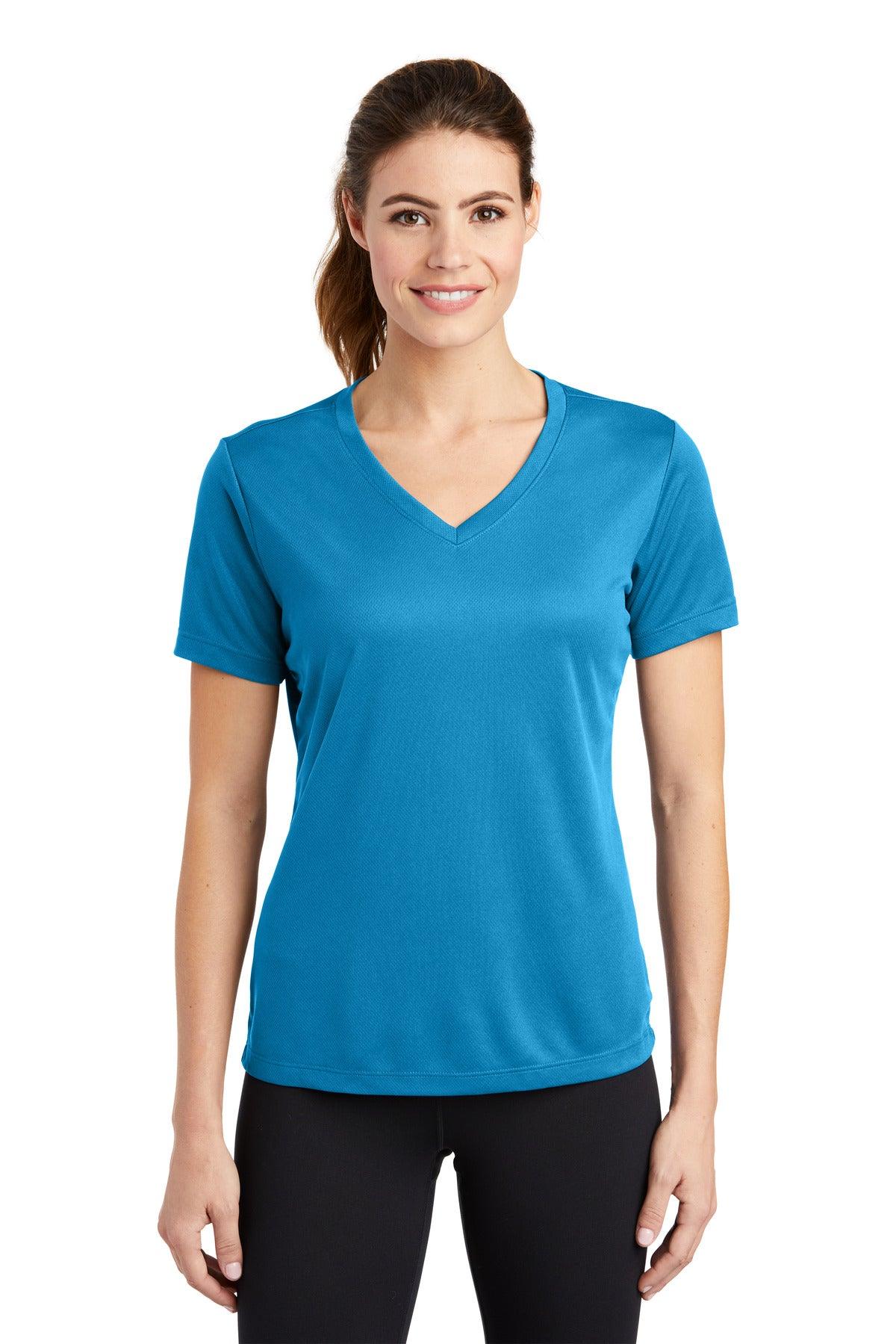 Sport-Tek Ladies PosiCharge RacerMesh V-Neck Tee. LST340 - Dresses Max