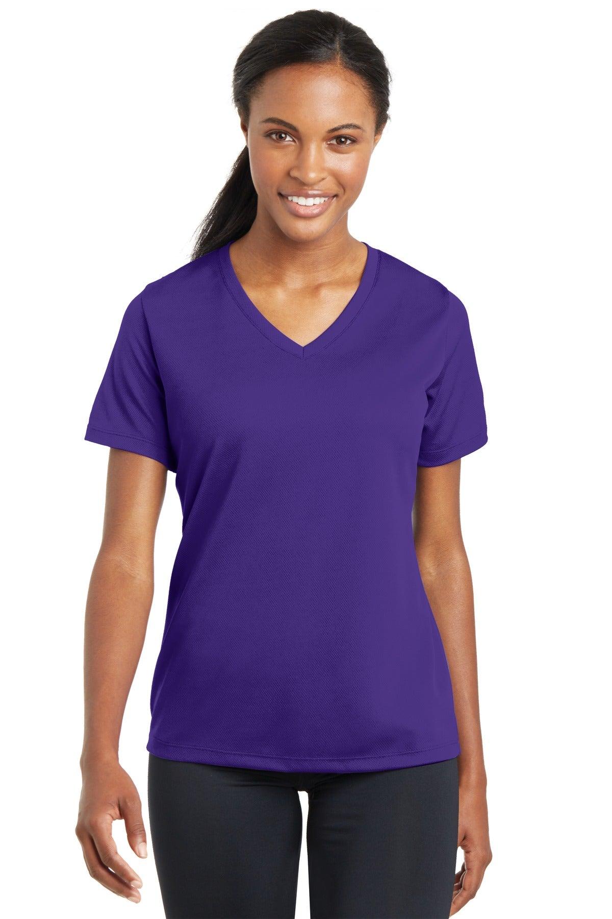 Sport-Tek Ladies PosiCharge RacerMesh V-Neck Tee. LST340 - Dresses Max