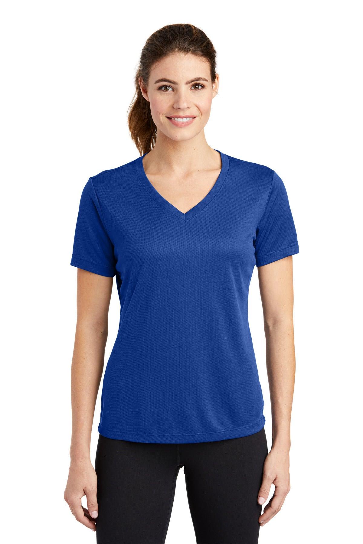 Sport-Tek Ladies PosiCharge RacerMesh V-Neck Tee. LST340 - Dresses Max