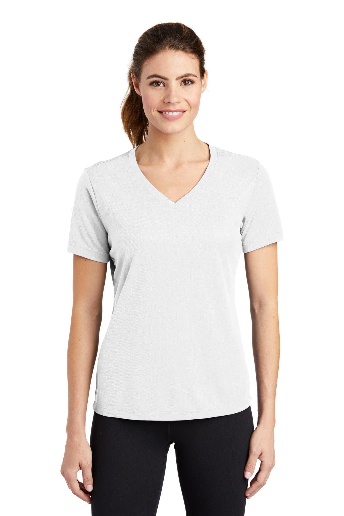 Sport-Tek Ladies PosiCharge RacerMesh V-Neck Tee. LST340 - Dresses Max