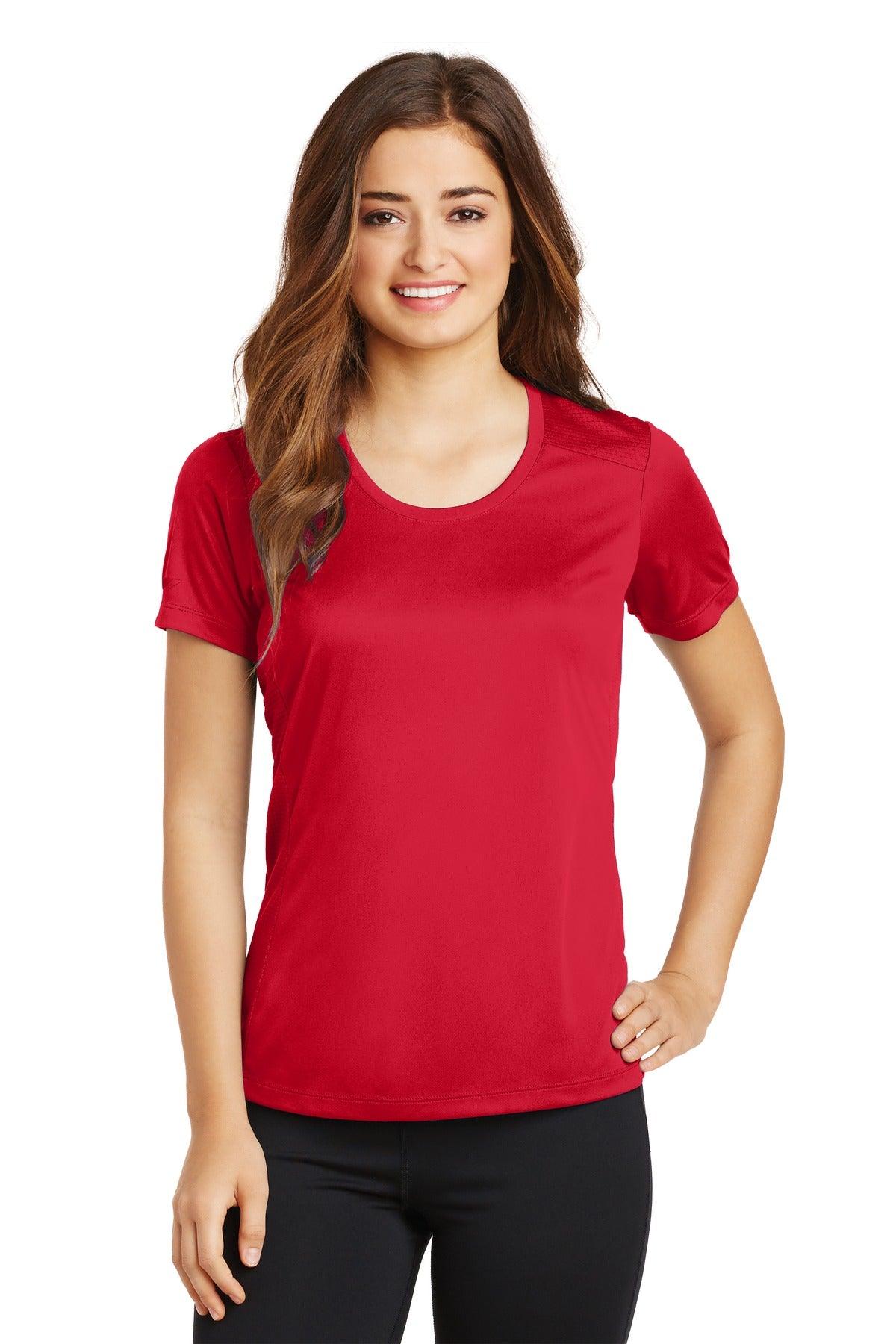 Sport-Tek Ladies PosiCharge Elevate Scoop Neck Tee. LST380 - Dresses Max