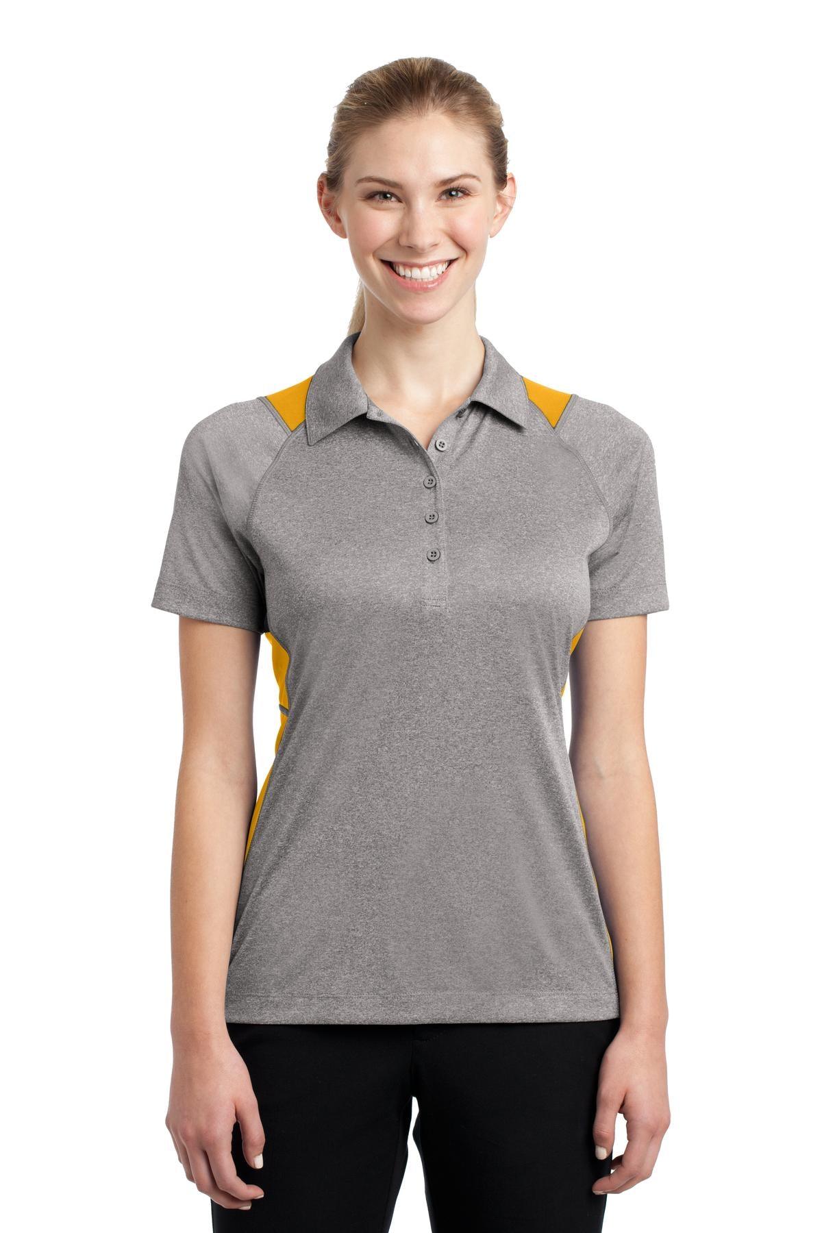 Sport-Tek Ladies Heather Colorblock Contender Polo. LST665 - Dresses Max