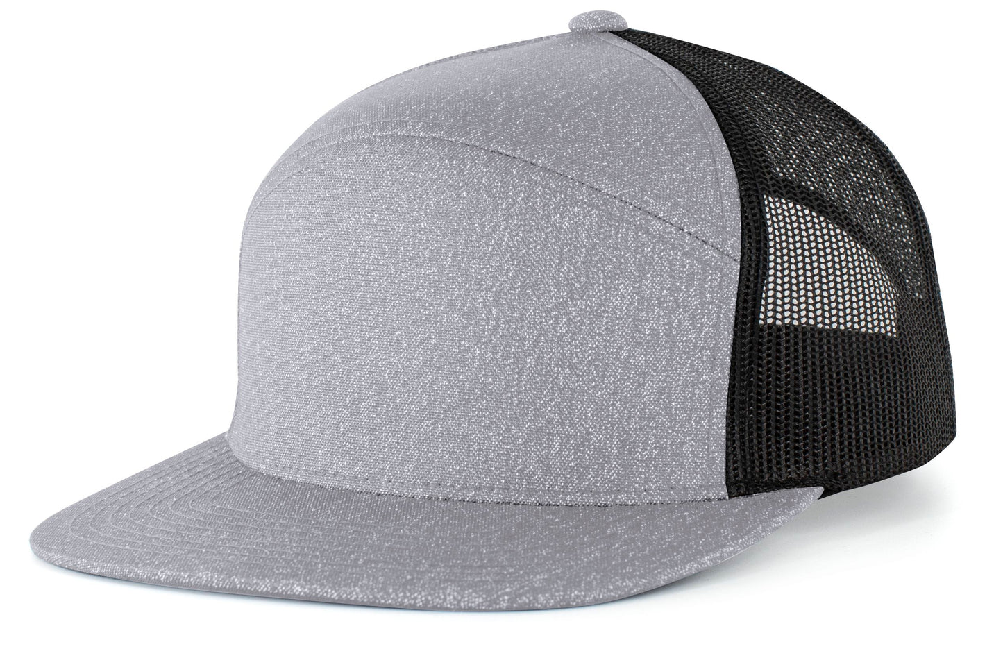 Heather 6-Panel Arch Trucker Snapback Cap P710