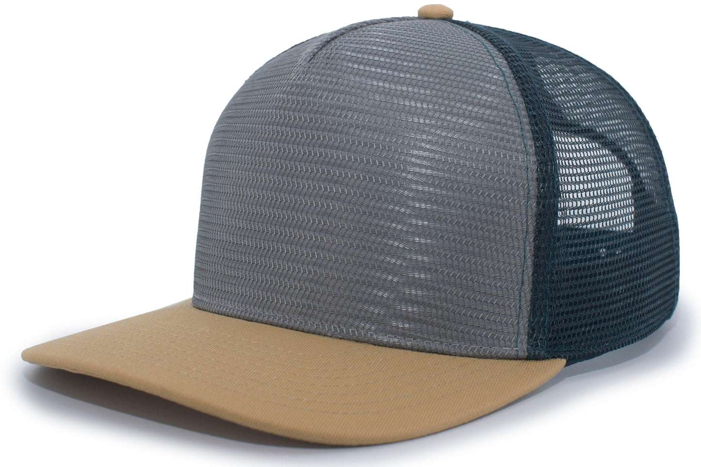 5-Panel Mesh Overlay Trucker Snapback - Dresses Max