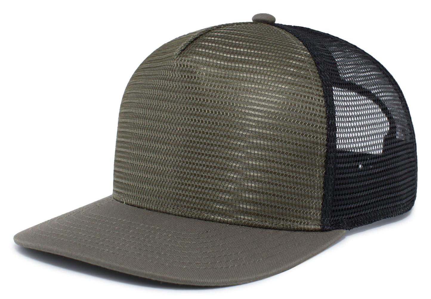 5-Panel Mesh Overlay Trucker Snapback - Dresses Max