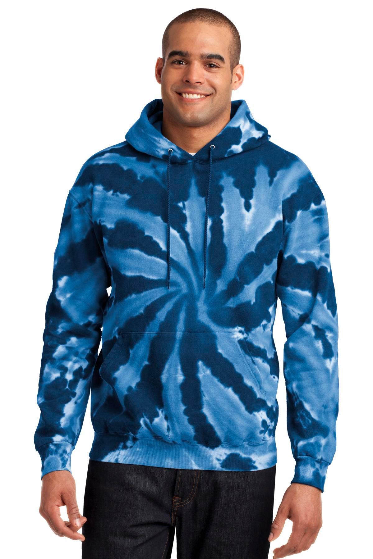 Port & Company Tie-Dye Pullover Hooded Sweatshirt. PC146 - Dresses Max