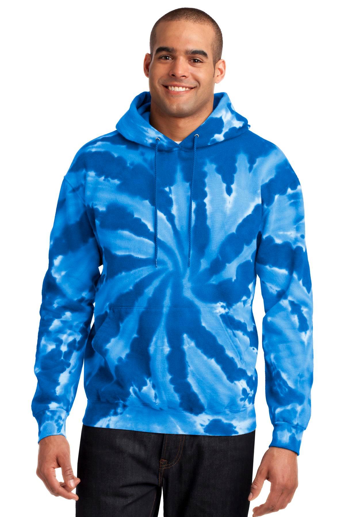 Port & Company Tie-Dye Pullover Hooded Sweatshirt. PC146 - Dresses Max