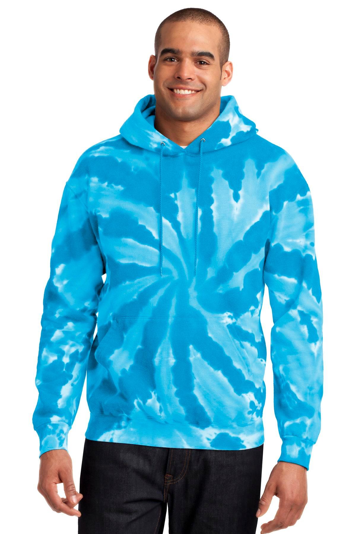 Port & Company Tie-Dye Pullover Hooded Sweatshirt. PC146 - Dresses Max