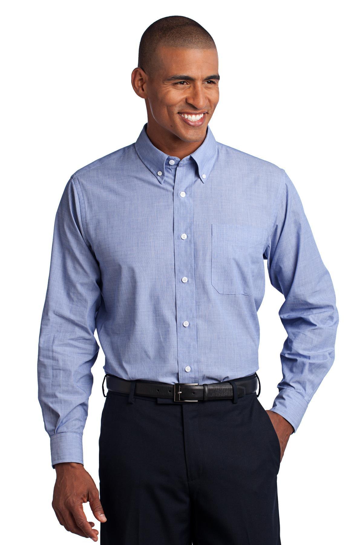 Port Authority Crosshatch Easy Care Shirt. S640 - Dresses Max