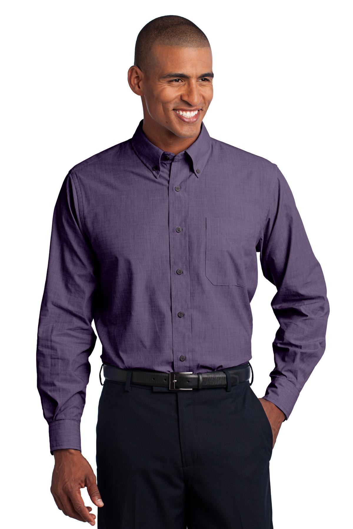 Port Authority Crosshatch Easy Care Shirt. S640 - Dresses Max