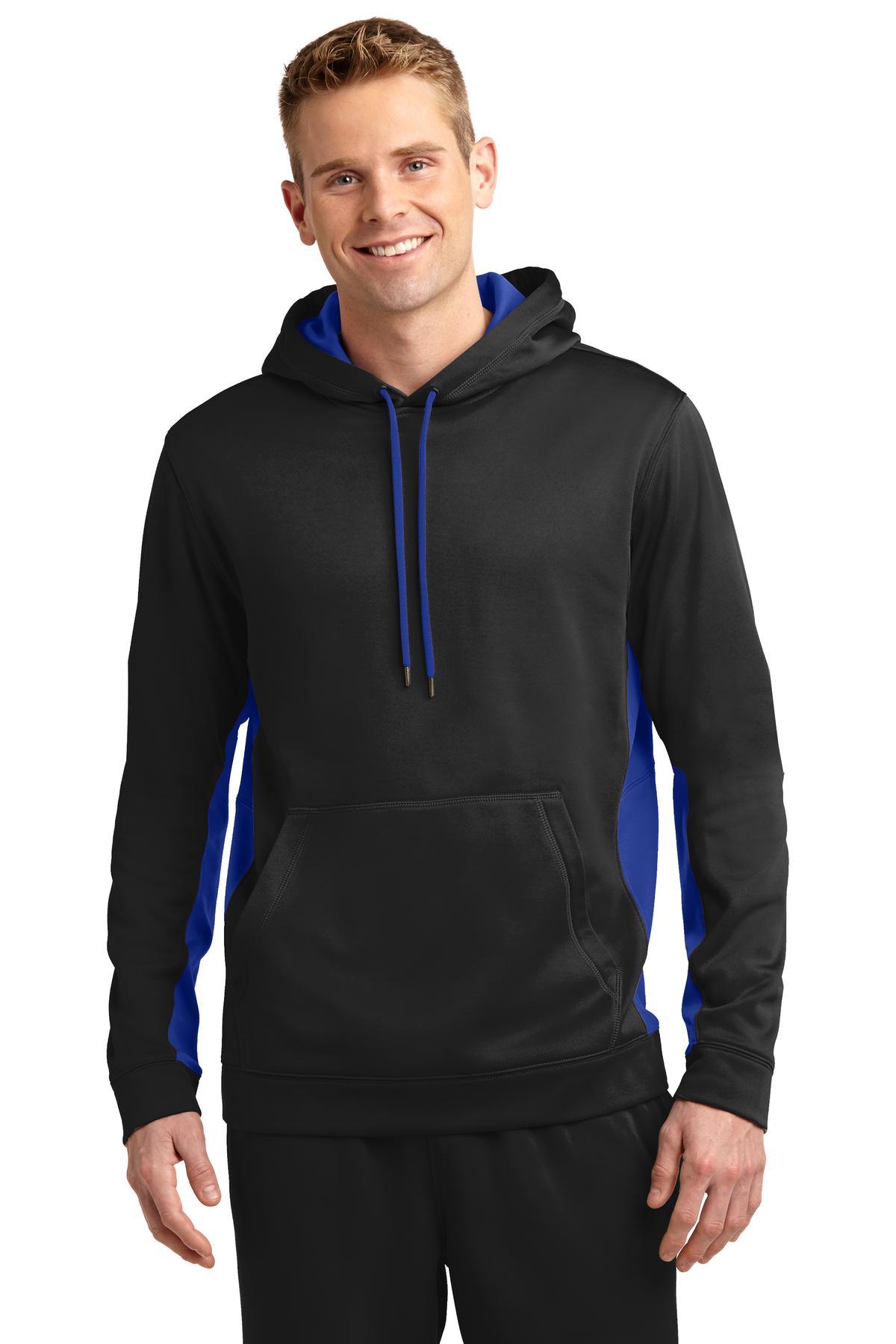 Sport-Tek Sport-Wick Fleece Colorblock Hooded Pullover. ST235 - Dresses Max