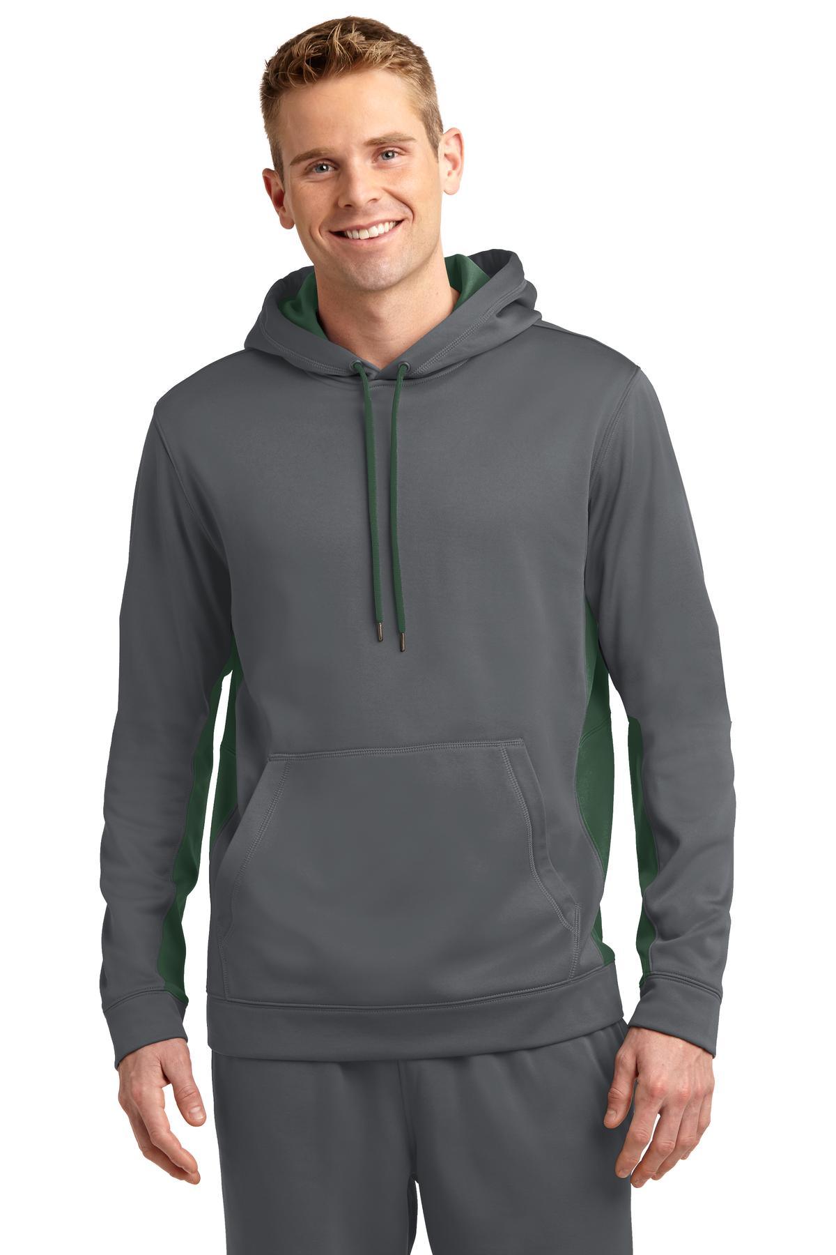 Sport-Tek Sport-Wick Fleece Colorblock Hooded Pullover. ST235 - Dresses Max