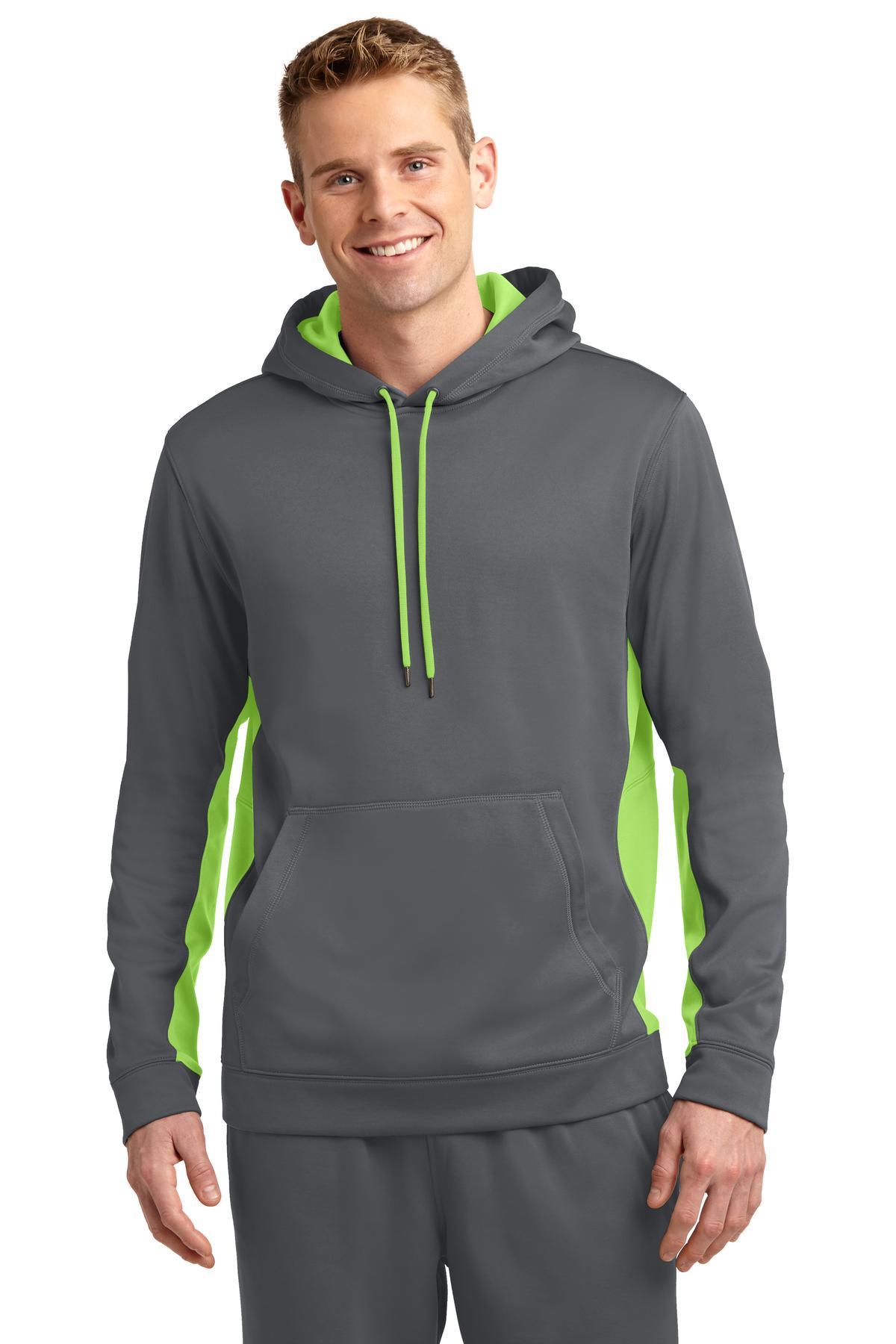 Sport-Tek Sport-Wick Fleece Colorblock Hooded Pullover. ST235 - Dresses Max