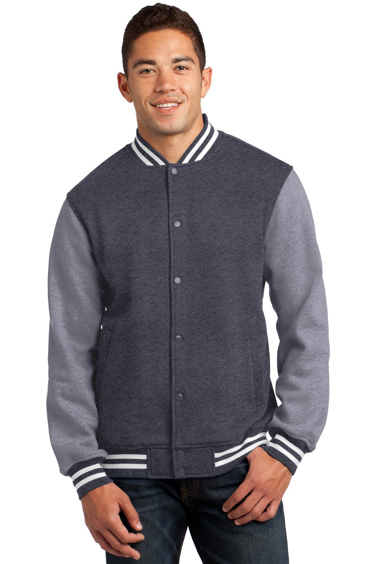 Sport-Tek Fleece Letterman Jacket. ST270 - Dresses Max