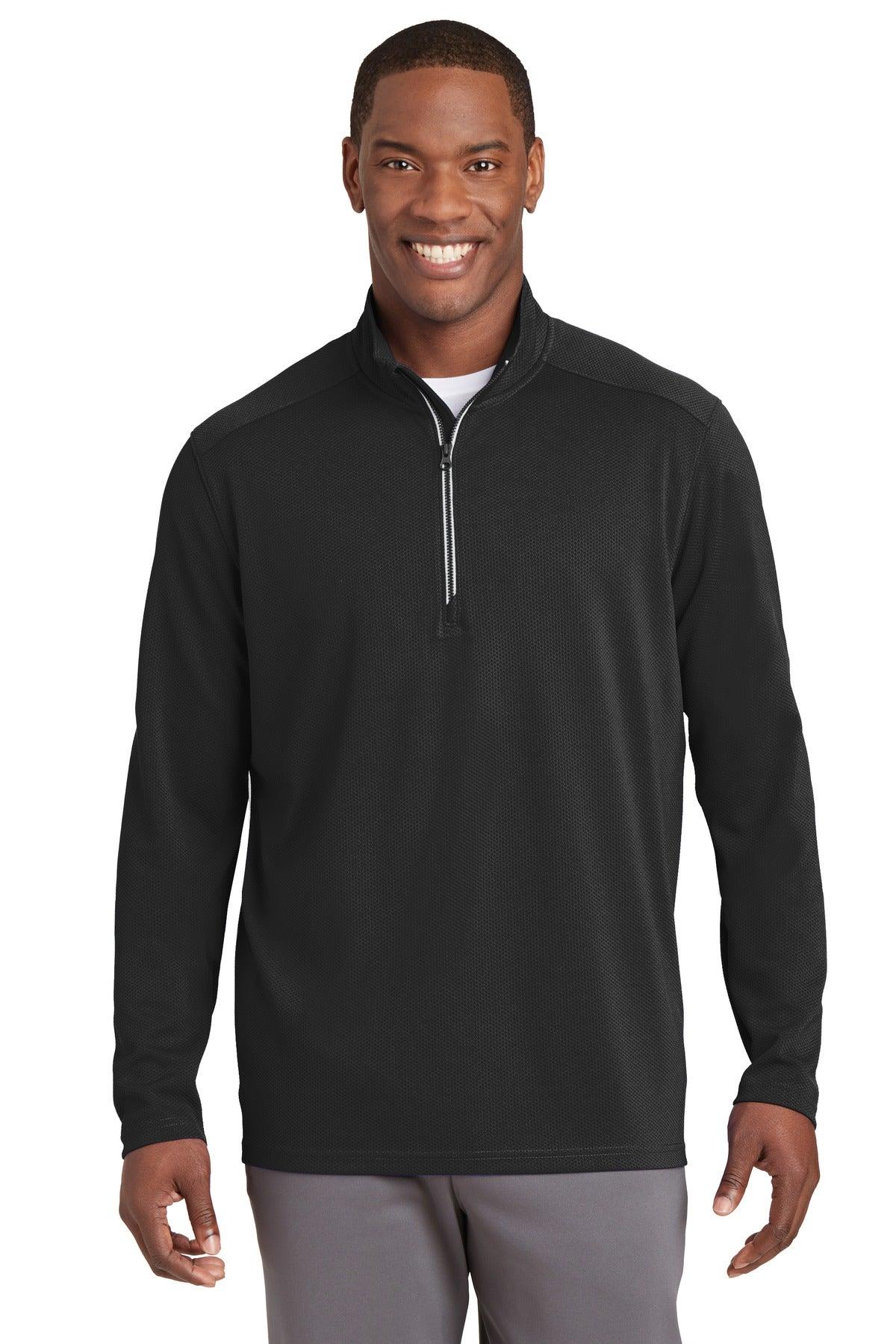 Sport-Tek Sport-Wick Textured 1/4-Zip Pullover. ST860 - Dresses Max